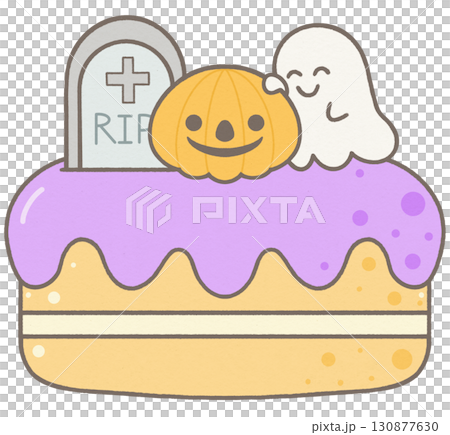 Cute pastel fancy Halloween party cake 130877630