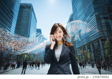 AI、ビッグデータ、宇宙、人間、生命、ネットワーク AI、ビッグデータ、宇宙、人間、生命、ネットワーク 130878002