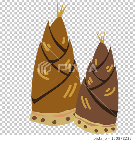Vector illustration of bamboo shoots lined up Vector illustration of bamboo shoots lined up 130878235