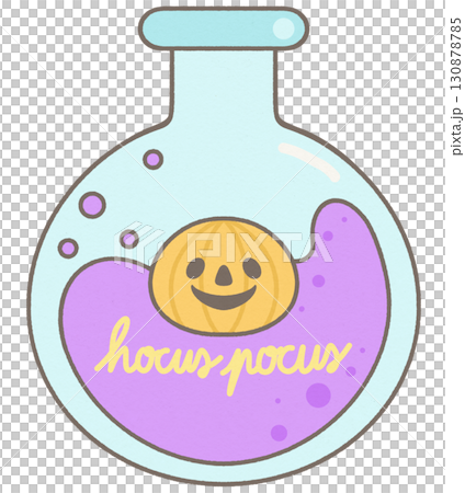 Cute Spooky Halloween Pumpkin magic potion 130878785
