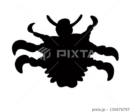 Vector isolated illustration of pubic louse on white background. Vector isolated illustration of pubic louse on white background. 130878797