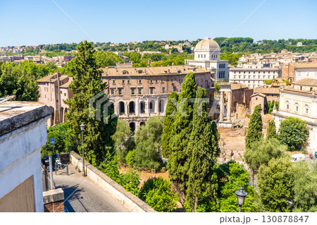 Great Synagogue in Rome Italy arch columns streets old architecture 130878847