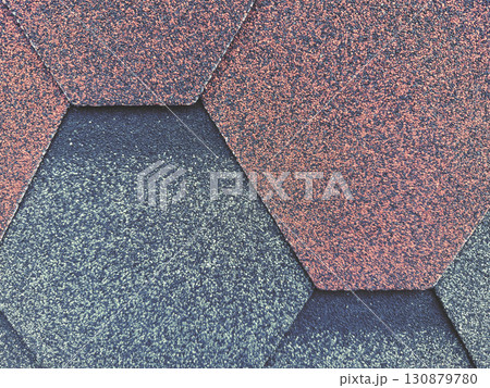 Flexible Shingles, Close-Up Material Texture. Flexible Shingles, Close-Up Material Texture. 130879780
