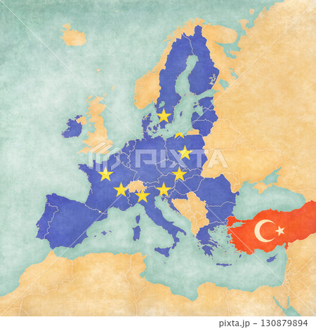 Map of Europe - European Union and Turkey Map of Europe - European Union and Turkey 130879894