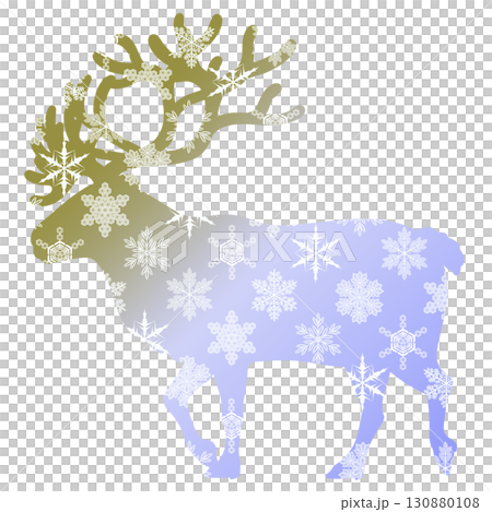 Reindeer and snowflake illustration Reindeer and snowflake illustration 130880108