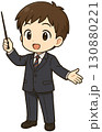 指揮を振る制服の男の子 130880221