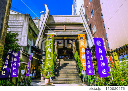 日本の東京都市景観 新橋・烏森神社などを望む日=2日 日本の東京都市景観 新橋・烏森神社などを望む日=2日 130880476