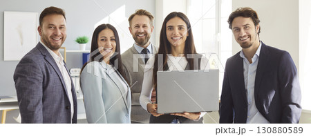 Group Portrait Of A Happy Business Team In Office Group Portrait Of A Happy Business Team In Office 130880589