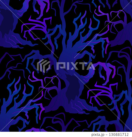 Halloween dry tree with evil face 130881712