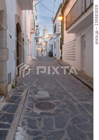 Old town street in Cadaques, Spain Old town street in Cadaques, Spain 130883028