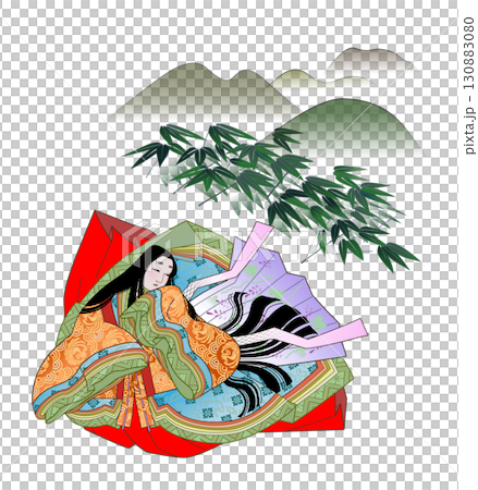 大弐三位のイラスト　十二単衣 130883080