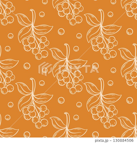 Botanical autumn seamless pattern vector graphic Botanical autumn seamless pattern vector graphic 130884506