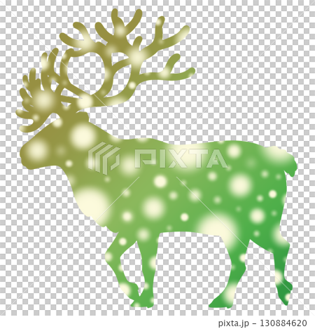Reindeer and illumination illustration Reindeer and illumination illustration 130884620
