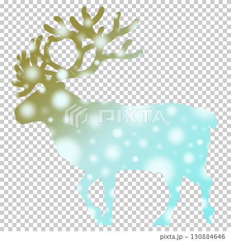 Reindeer and illumination illustration Reindeer and illumination illustration 130884646