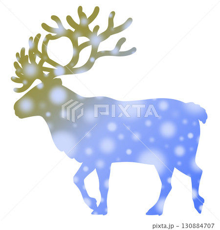 トナカイとイルミネーションのイラスト 130884707