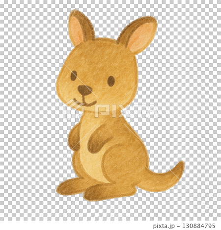 [Animals] Illustration of a baby kangaroo 130884795