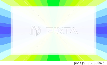 幾何学模様 フレーム ホワイトスペース 放射状 グラデーション グリーン イエロー ブルー 幾何学模様 フレーム ホワイトスペース 放射状 グラデーション グリーン イエロー ブルー 130884823