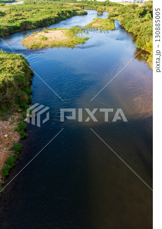 川 中洲のある風景 川 中洲のある風景 130885005