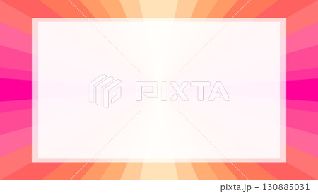 幾何学模様 フレーム ホワイトスペース 放射状 グラデーション ピンク オレンジ色 幾何学模様 フレーム ホワイトスペース 放射状 グラデーション ピンク オレンジ色 130885031