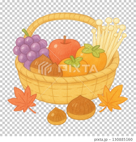 [Autumn] Illustration of autumn flavors set 130885160