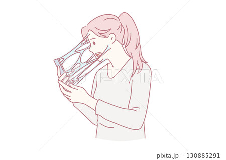 Addiction to internet and phone concept. 130885291