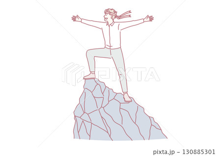 Business success, development and achievement concept 130885301