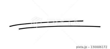 黒のシンプルなアンダーライン　装飾 130886172
