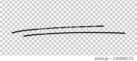 黒のシンプルなアンダーライン　装飾 130886172
