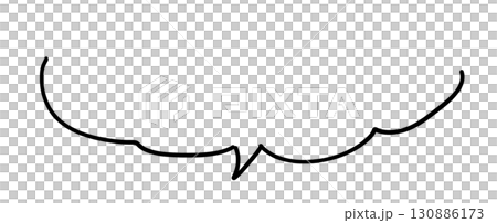 おしゃれでシンプルな手書き風の素材　ふきだし 130886173