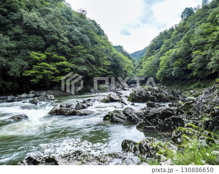 長門峡の渓流 130886650