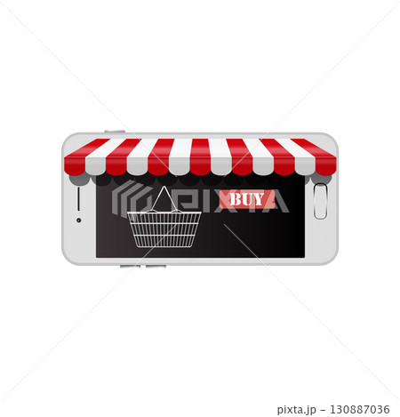 online shop on smart phone 130887036
