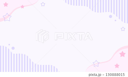 パステルカラーのかわいいフレーム背景 130888015
