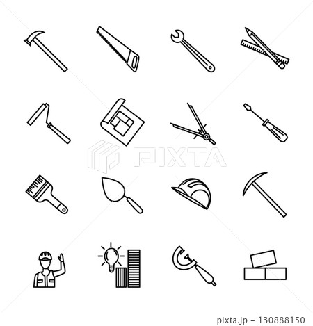 A comprehensive collection of diverse Construction and Tool Icons for various projects and tasks A comprehensive collection of diverse Construction and Tool Icons for various projects and tasks 130888150
