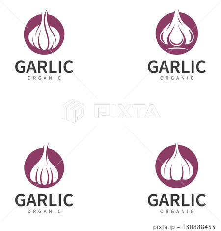 set of garlic vector icon illustration design template set of garlic vector icon illustration design template 130888455