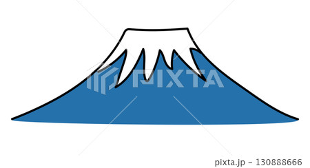 手描きの富士山のイラスト 130888666
