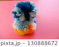 ルリビタキの毛糸ポンポン 130888672