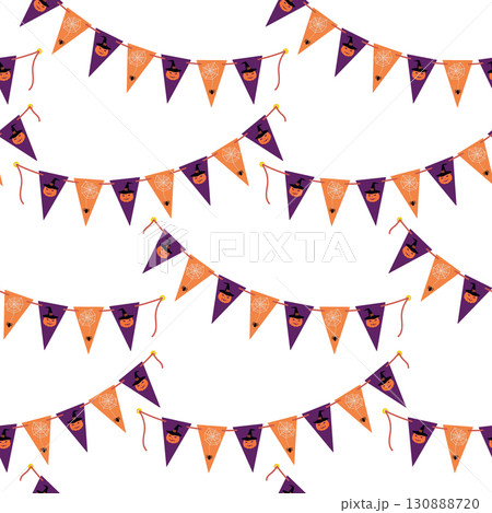 Halloween Triangular Pennant Garland with Pumpkin and Spider Cobweb Seamless Pattern Halloween Fond Halloween Triangular Pennant Garland with Pumpkin and Spider Cobweb Seamless Pattern Halloween Fond 130888720