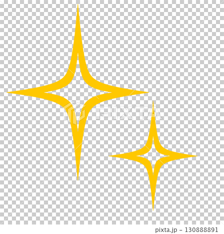 Set of 2 hollow stars | Yellow, sparkling, light, decorative, background transparent icon material Set of 2 hollow stars | Yellow, sparkling, light, decorative, background transparent icon material 130888891