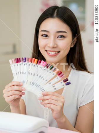 ネイルカラーを選ぶ女性 130888909