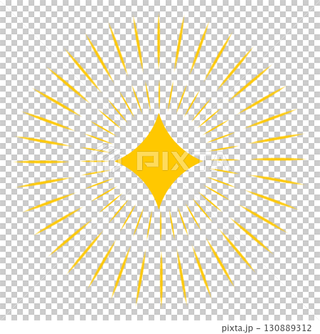 Radiant light effect with sparkle in the center | Transparent background sparkle decorative material Radiant light effect with sparkle in the center | Transparent background sparkle decorative material 130889312