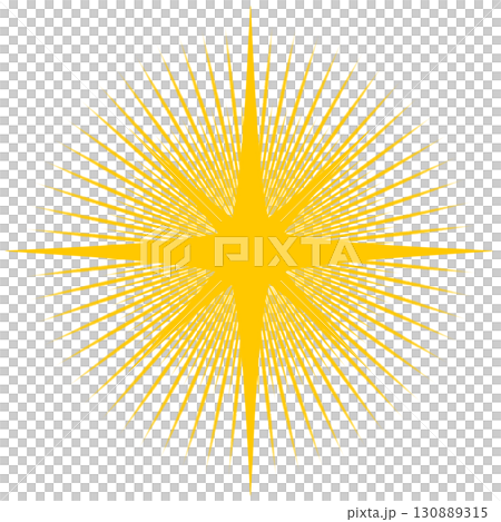 神々しい光の爆発エフェクト|太陽のように広がる放射状の輝き(背景透過PNG) 神々しい光の爆発エフェクト|太陽のように広がる放射状の輝き(背景透過PNG) 130889315