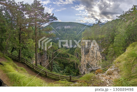 St Felix waterfall South Tyrol with cliffs and forest views St Felix waterfall South Tyrol with cliffs and forest views 130889498