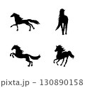 馬のシルエット 130890158