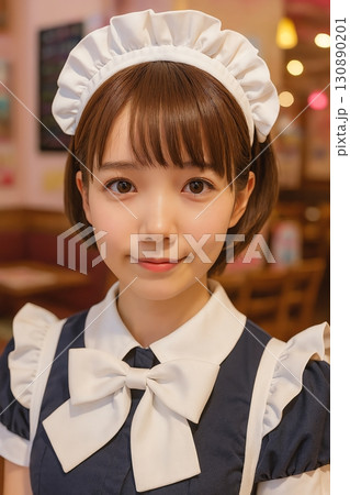 メイドカフェで働く女性 130890201
