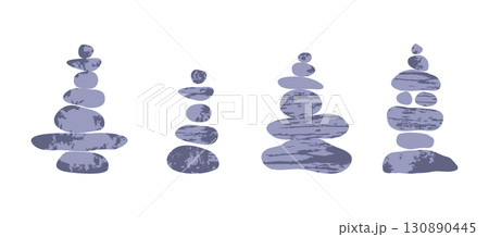 Balanced stone cairns Balanced stone cairns 130890445
