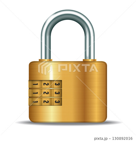 closed golden padlocks 130892016