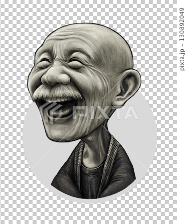 老人微笑插圖 老人微笑插圖 130892049