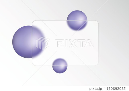 Abstract composition of purple spheres and frosted glass. Eps 10 130892085