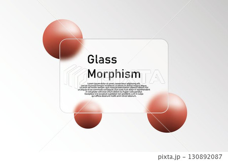 An elegant composition of blurred red spheres and a transparent panel. Eps 10 130892087