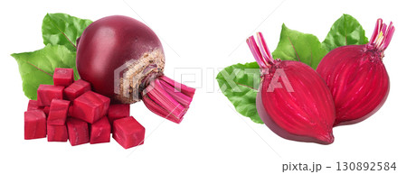 beetroot with diced isolated on white background with full depth of field beetroot with diced isolated on white background with full depth of field 130892584